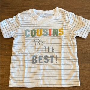 Carter's Gray and White Striped Short Sleeve Tee